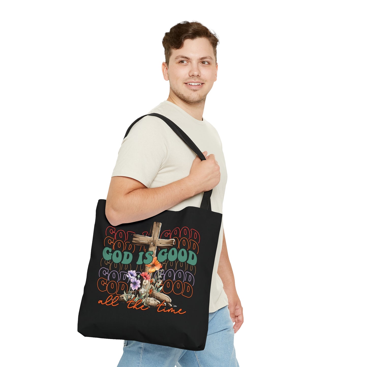 God is Good Religious Tote Bag, Christian Gifts