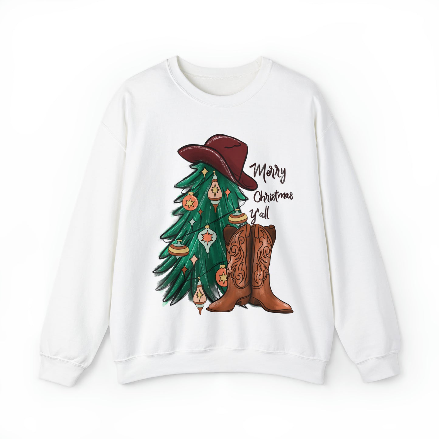 Merry Christmas Yall Western Themed Christmas Sweater