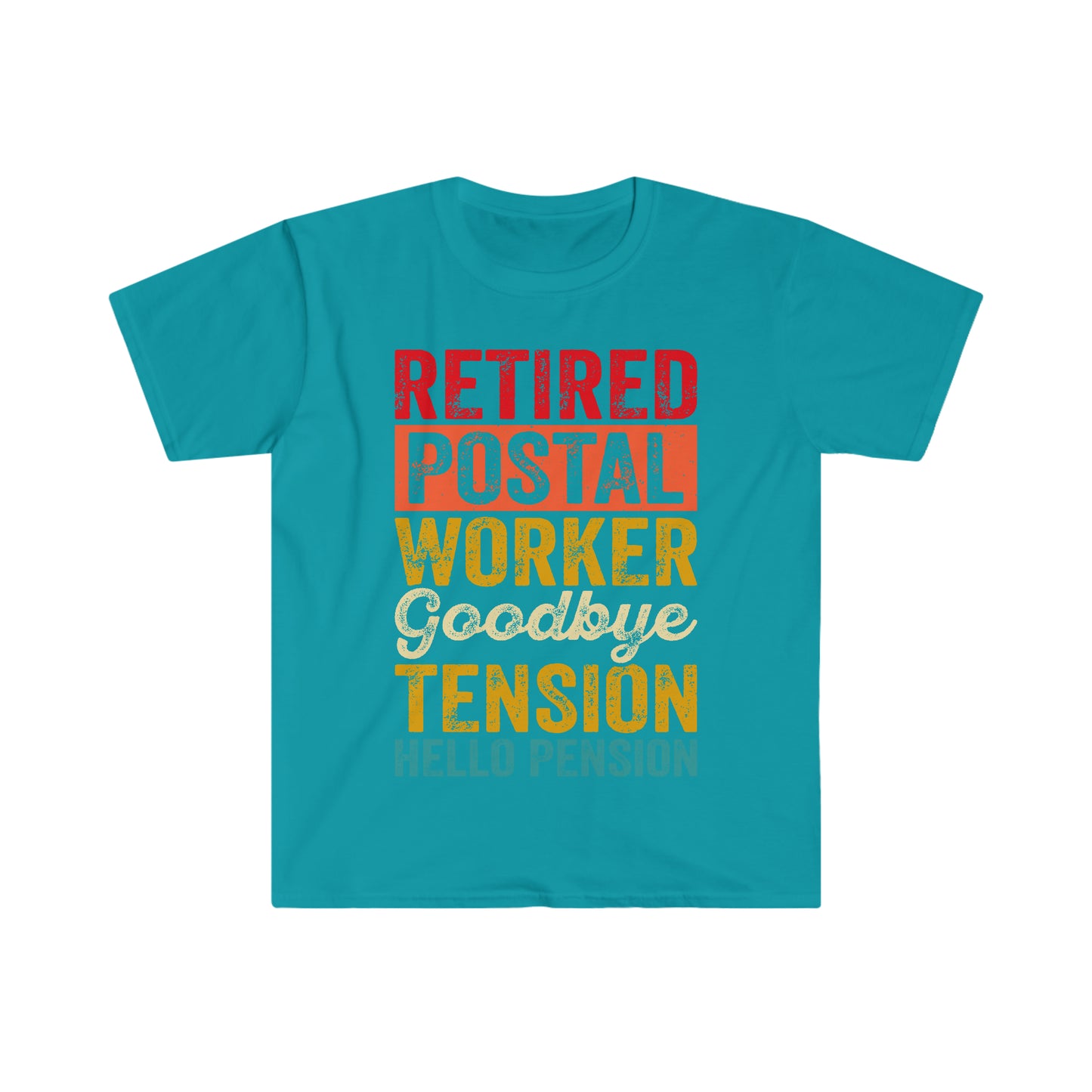 Goodbye Tension Hello Pension Retired Postal Worker Shirt