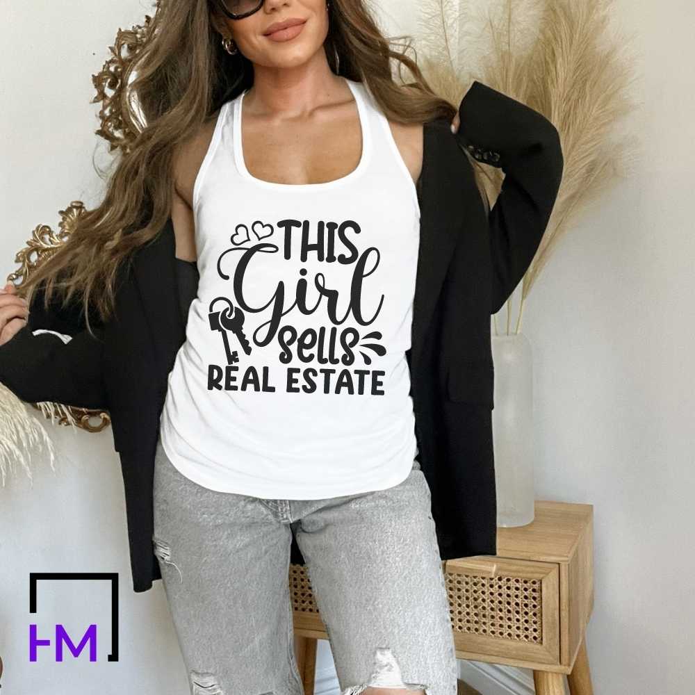 This Girl Sells Real Estate, Funny Real Estate Agent Shirt, Great for Real Estate Marketing