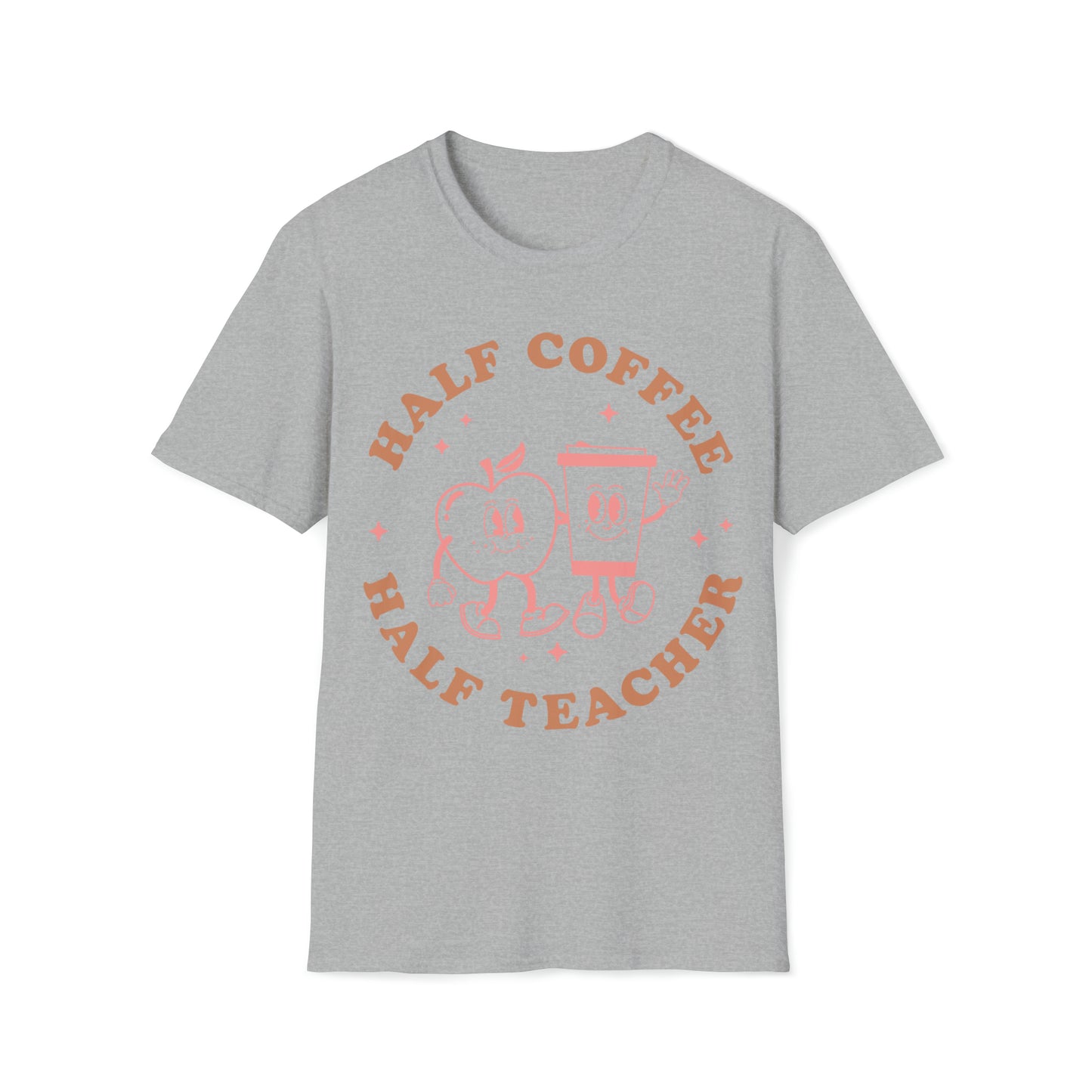 Half Coffee Half Teacher Shirt