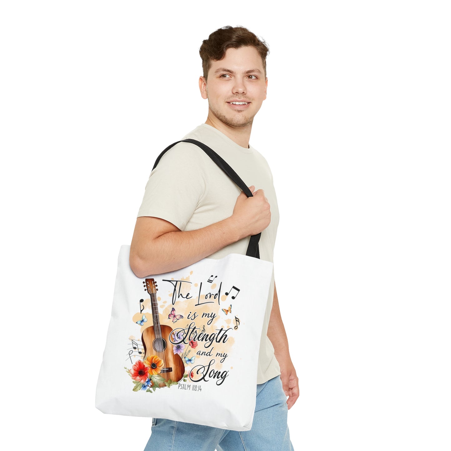 The Lord is My Strength and My Song Religious Tote Bag