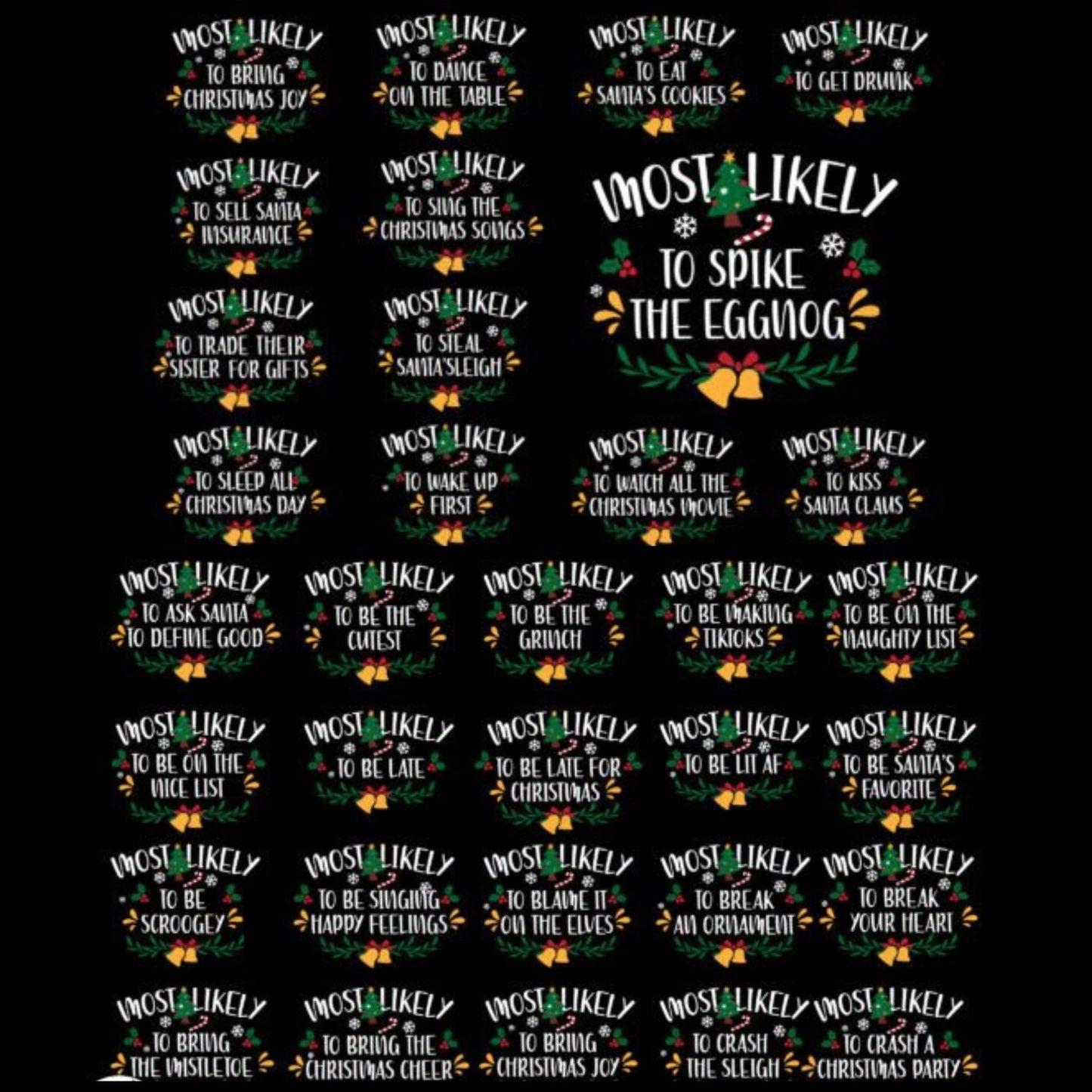 Most Likely To Christmas Party Family Shirts