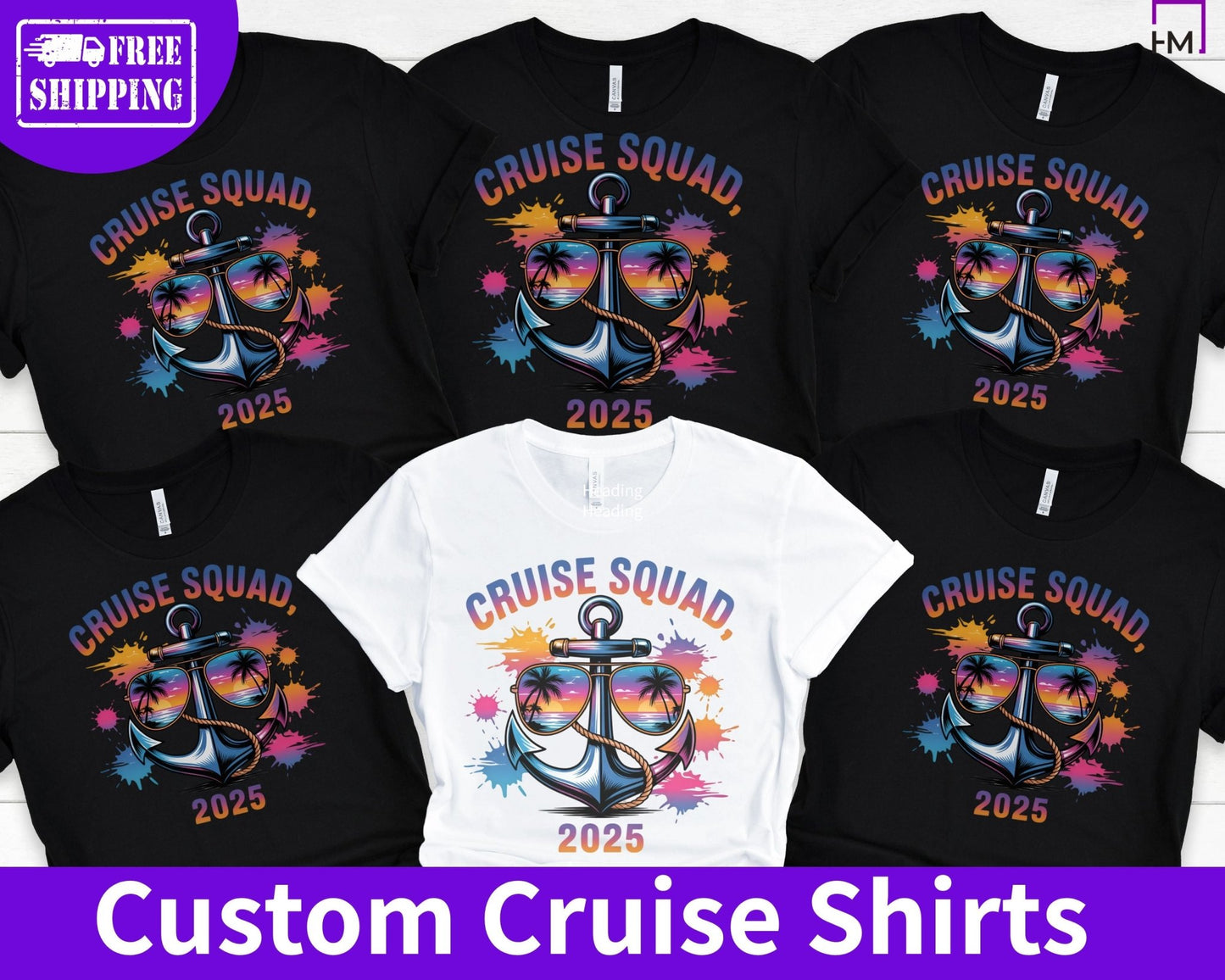 Cruise Squad 2025 Anchor Shirt – Funny Matching Cruise Vacation Tees for Groups - HMDesignStudioUS