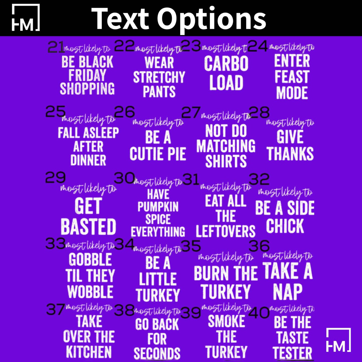 Toddler Funny Thanksgiving Shirts –40 “Most Likely To” Custom Family Shirts - HMDesignStudioUS