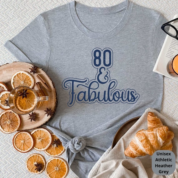 80 & Fabulous! Celebrate a Lifetime of Memories with Our Customizable 80th Birthday Shirt