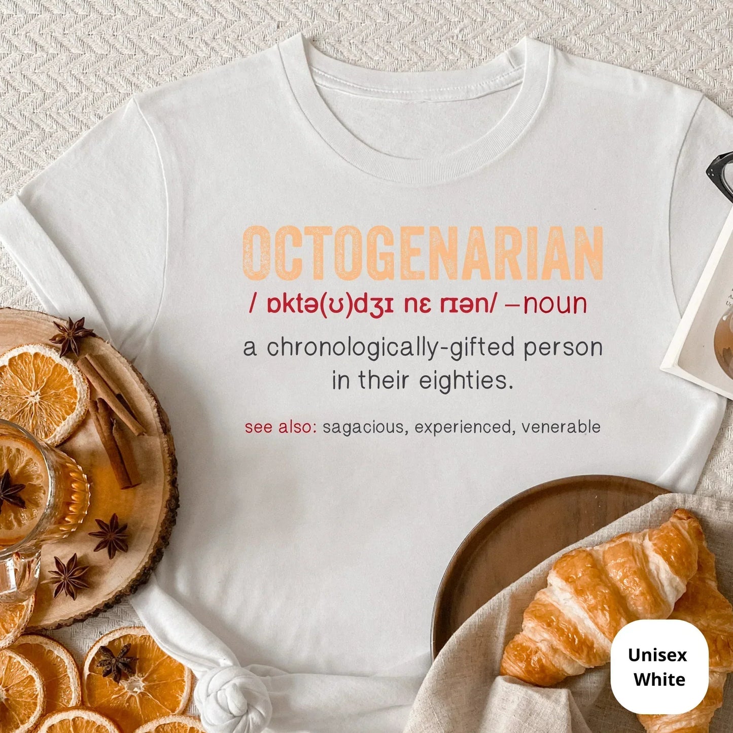 80th Birthday Shirt, 80th Birthday Gift, Great for Grandma, Grandpa, Mom, Dad, Aunts, Uncles, Co-workers & friends Bday Party Celebration