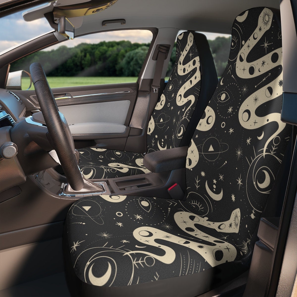 Car Seat Covers, Celestial Cute Car Accessories for Women, Snake