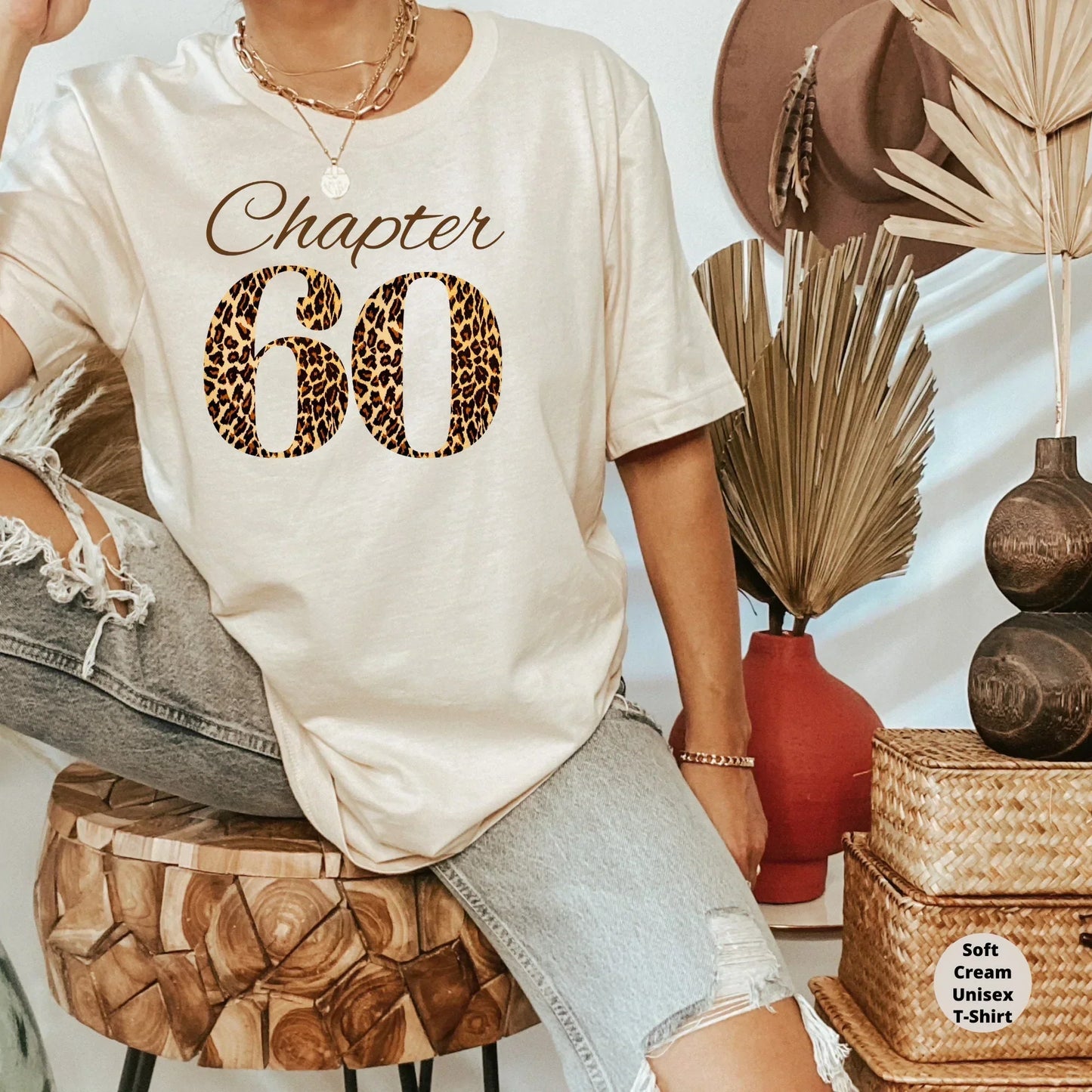 Chapter 60 Birthday Shirt, Leopard 60th Birthday Shirt for Women