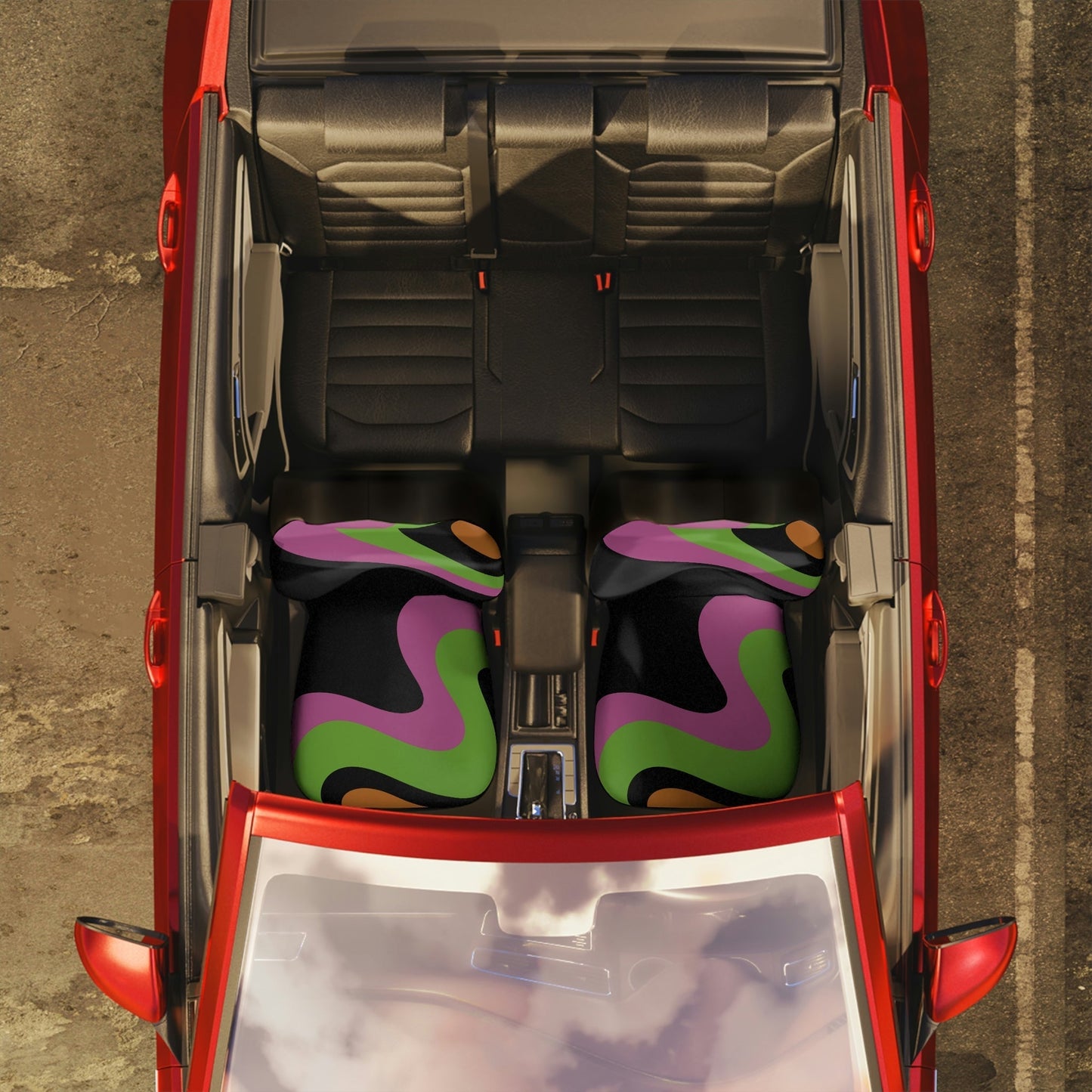 Colorful Groovy Car Seat Cover