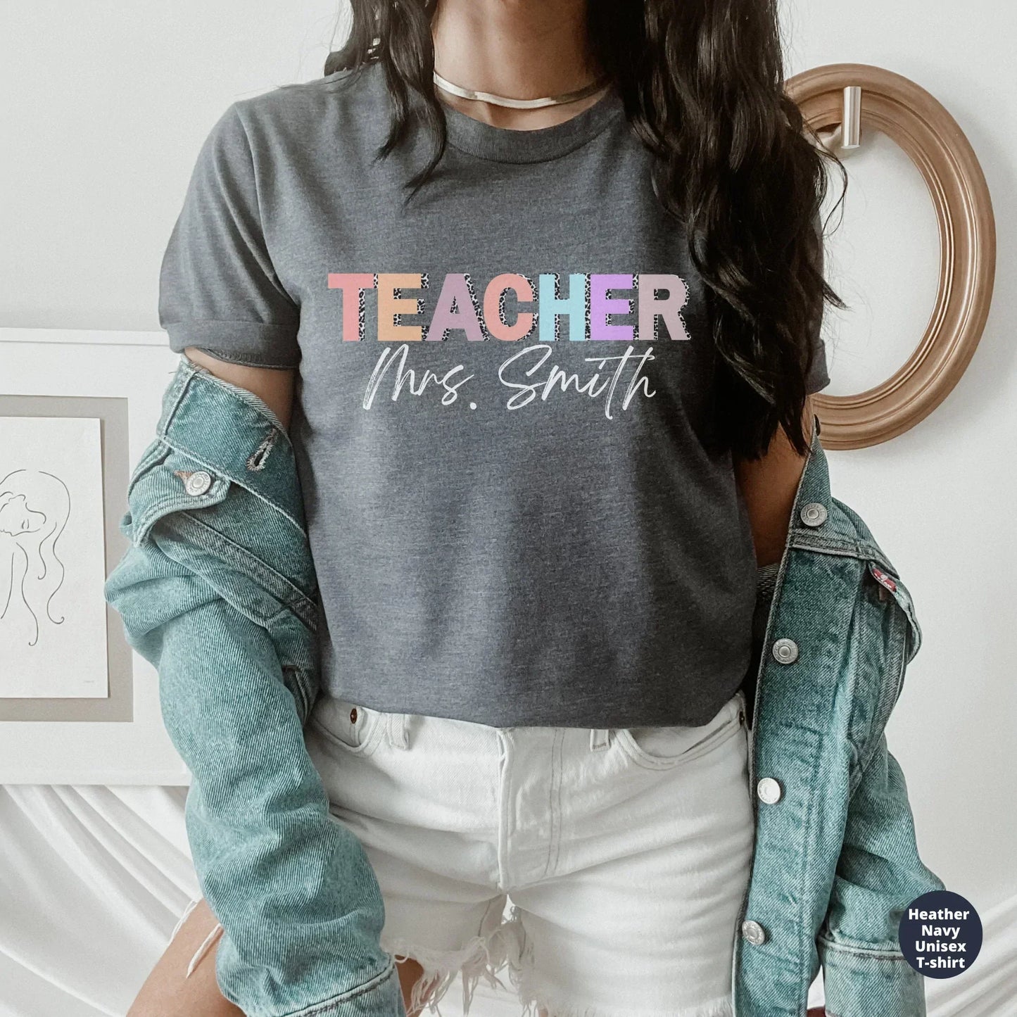Custom Teacher Shirt, New Team Sweaters, Personalized Back to School Tshirt, Appreciation Gifts, Customized Name, Elementary Middle High