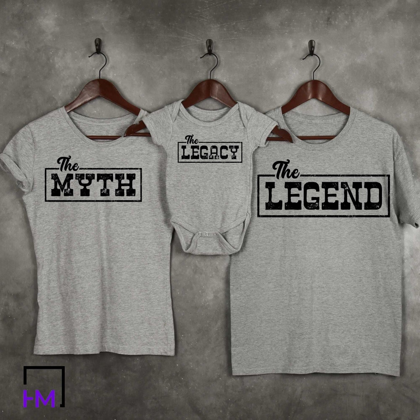 The Myth, The Legend, The Legacy Family Matching Shirts