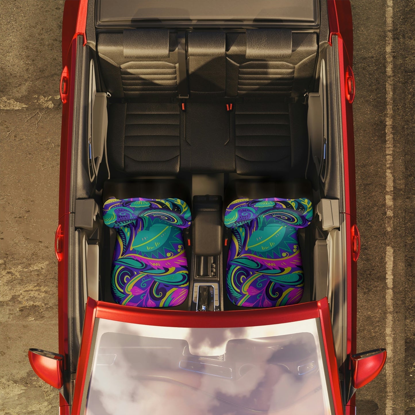 Feathers Colorful Y2K Car Seat Cover