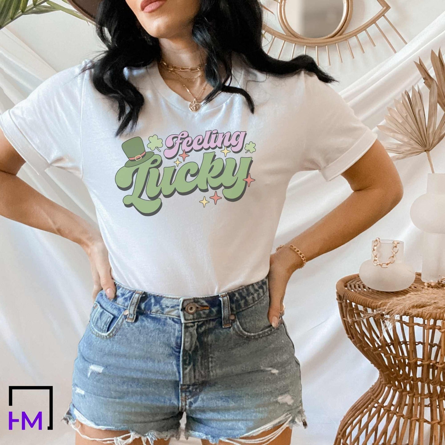 Feeling Lucky, Funny Retro St. Patty's Day Shirt, Lucky Clover Shirt, Shamrock Clover Shirt, Funny St. Patrick's Day Shirt