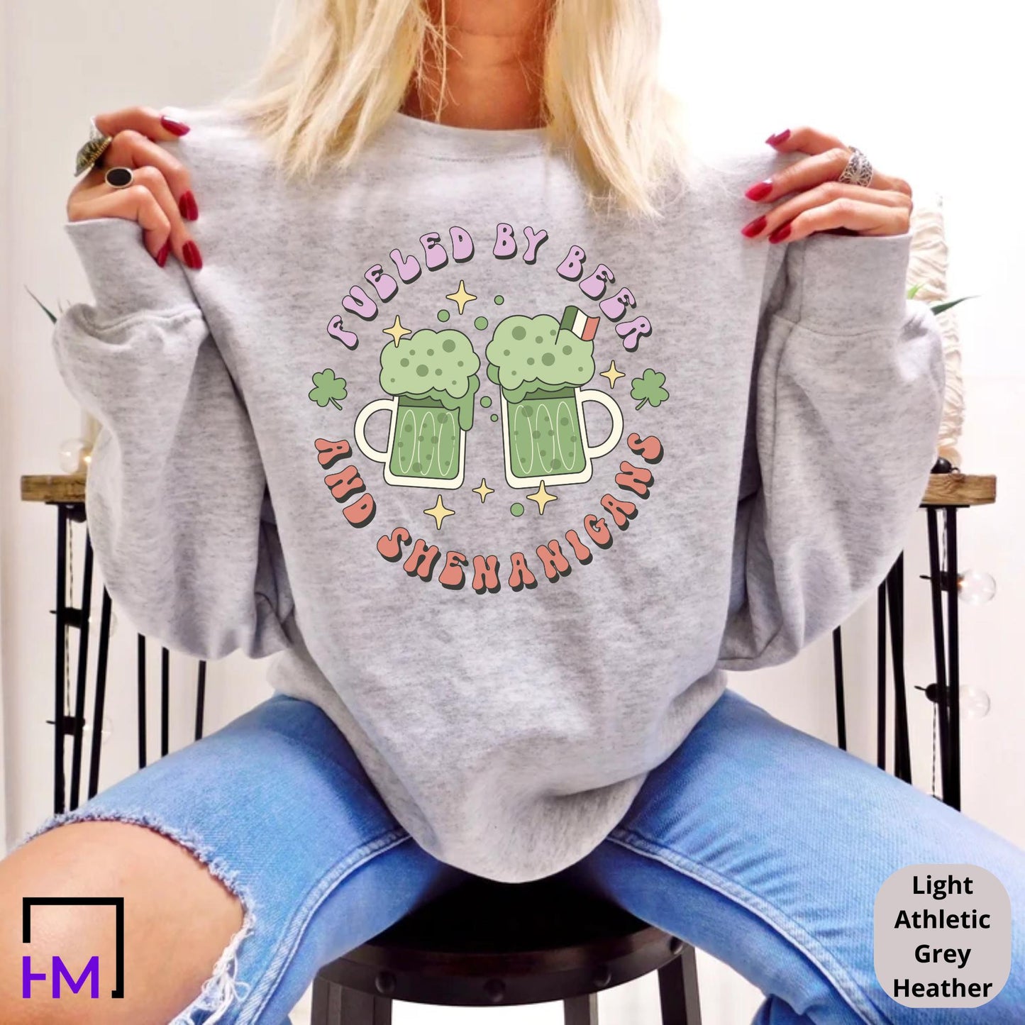 Fueled by Beer & Shenanigans Retro St. Patty's Day Shirt