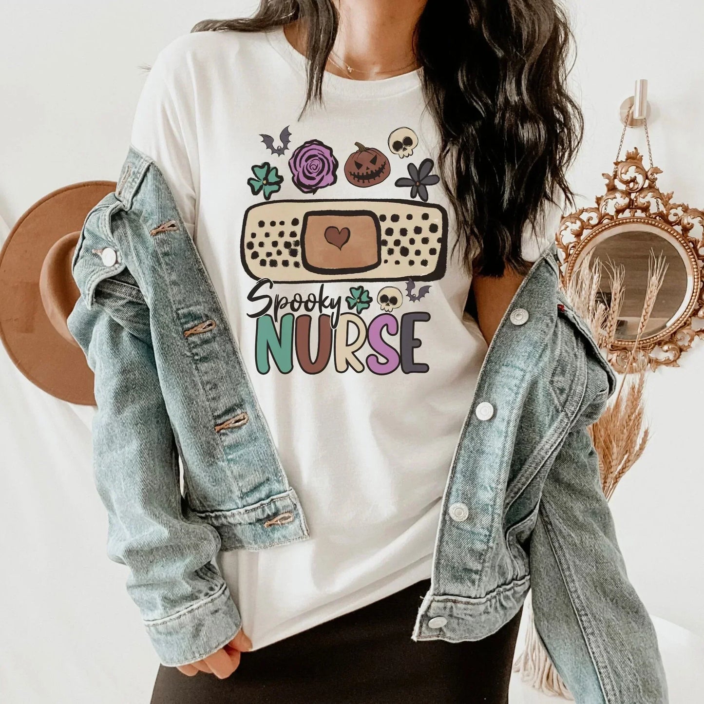 Halloween Nurse Shirt, Funny Nursing Student T-shirt, Registered Nurse, Peds Nurse ER Nurse Sweatshirt, Nurse Gift, Spooky Nurse Hoodie