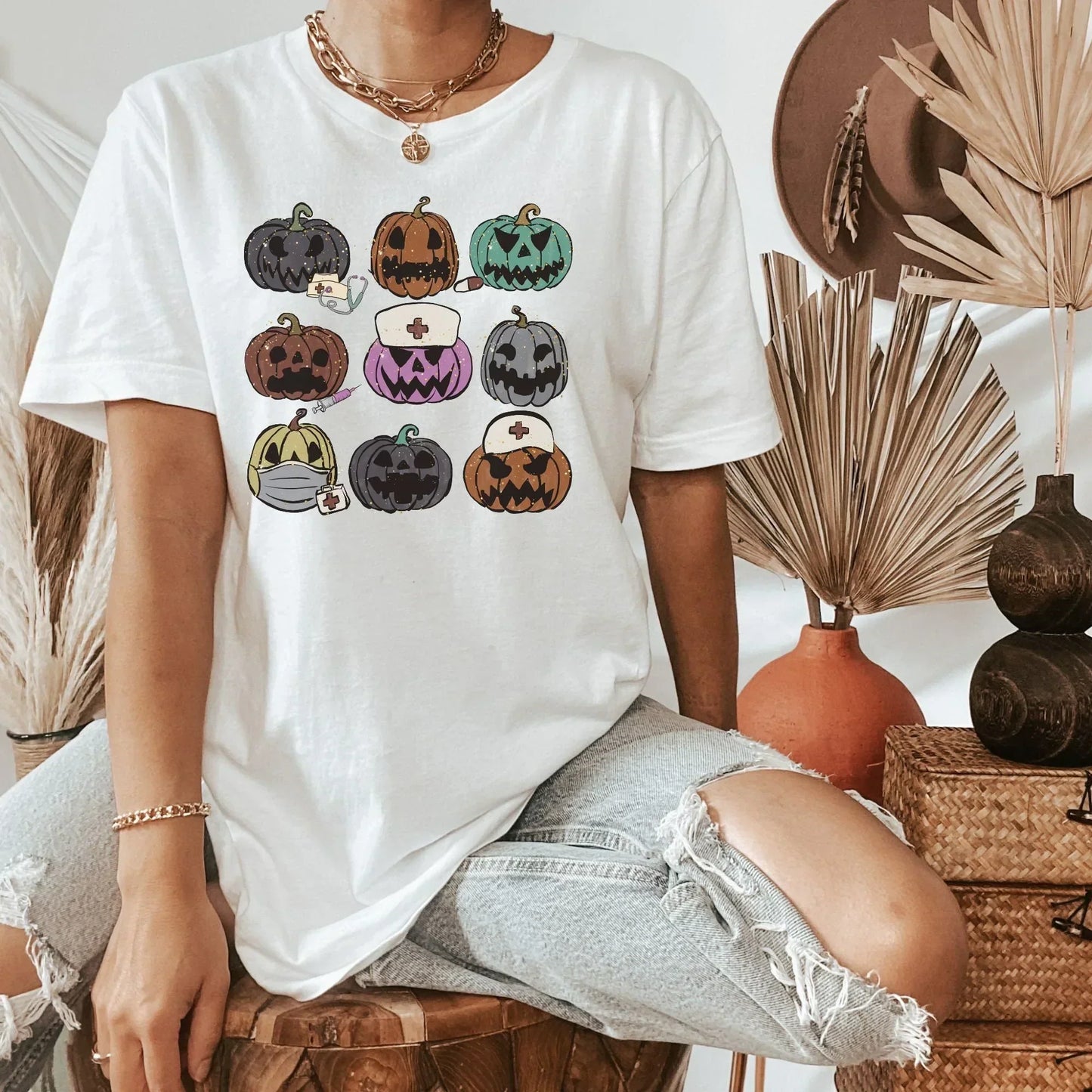 Halloween Nurse Shirt, Nursing Student Shirt, Funny Nurse Gift, ER Nurse Sweatshirt, Nurse Hoodie, Gift for Nurse, Halloween Pumpkin Sweater