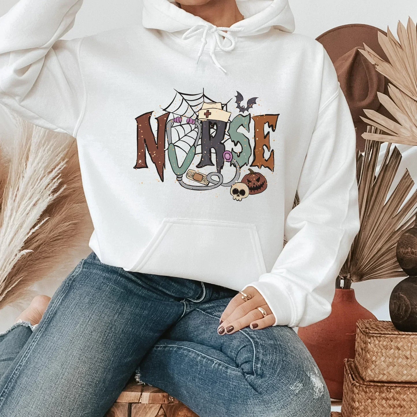 Halloween Nurse Shirt, Nursing Student Shirt, Nurse Gift, ER Nurse Sweatshirt, Spooky Nursing Hoodie, Gift for Nurse, Nurse practitioner