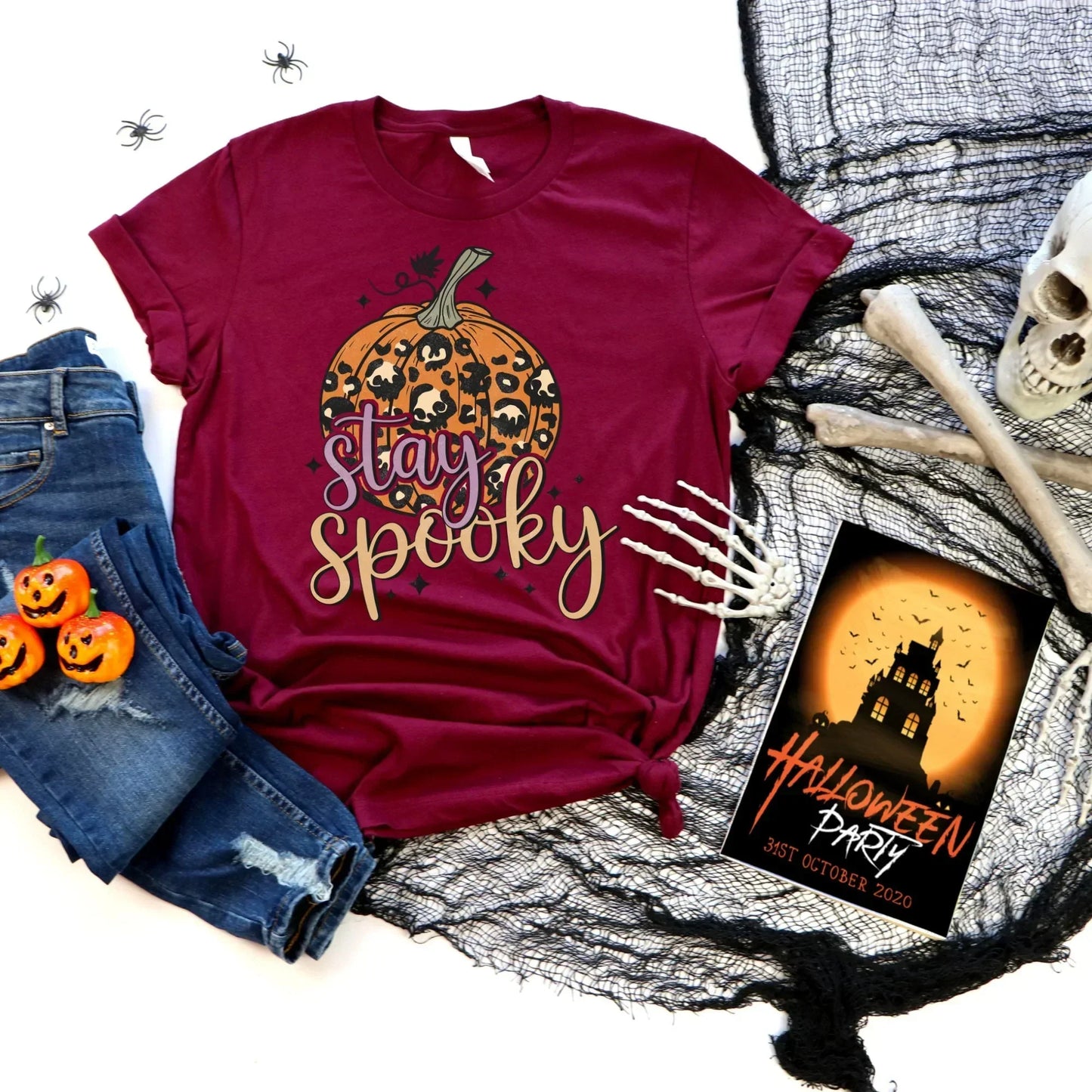 Halloween Sweatshirt, Stay Spooky Vibes Shirt, Fall Sweatshirt, Halloween Crewneck, Funny Party Tees, Retro Halloween, Spooky Season