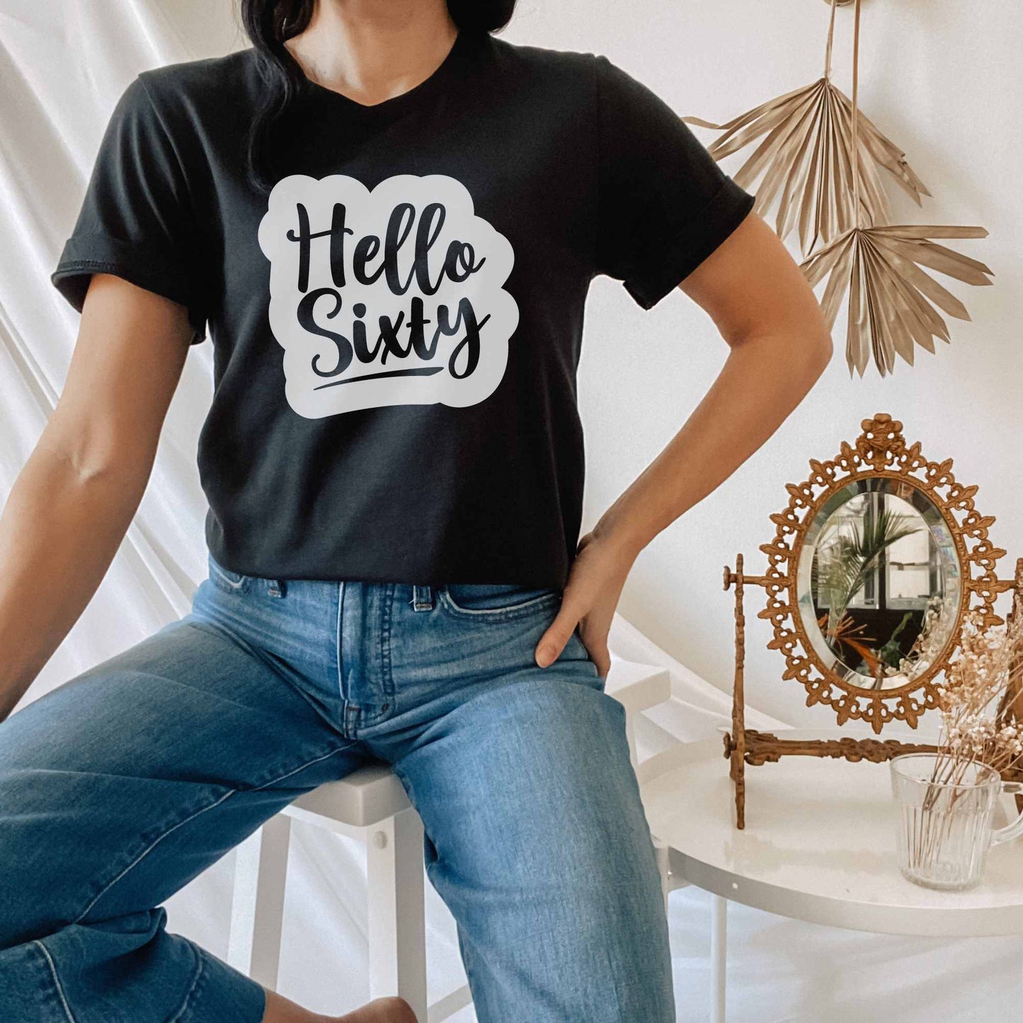 Hello 60, 60 Birthday Shirt for Women, Gift for 60th Birthday Party