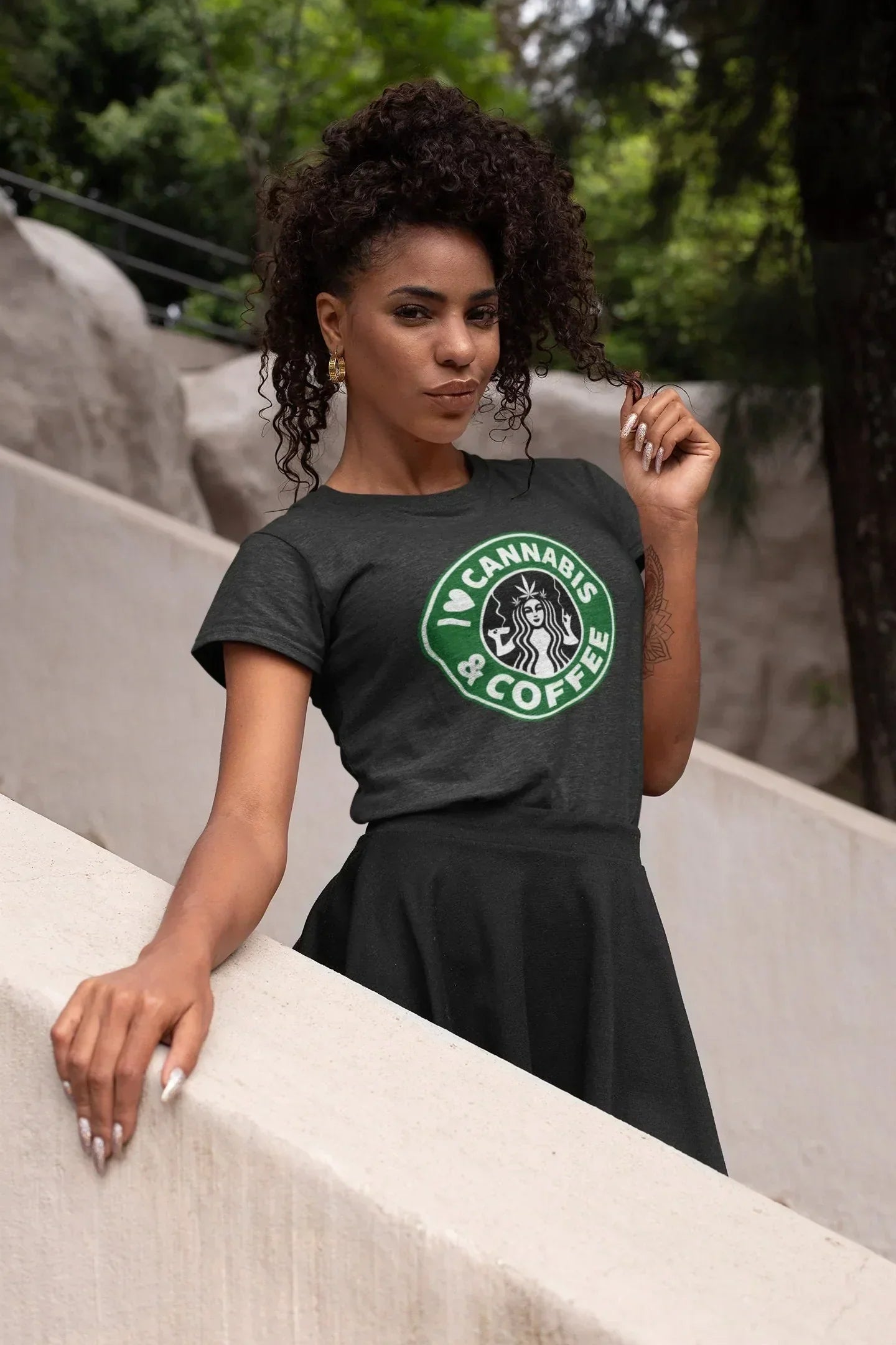 I Love Cannabis and Coffee Lovers Shirt
