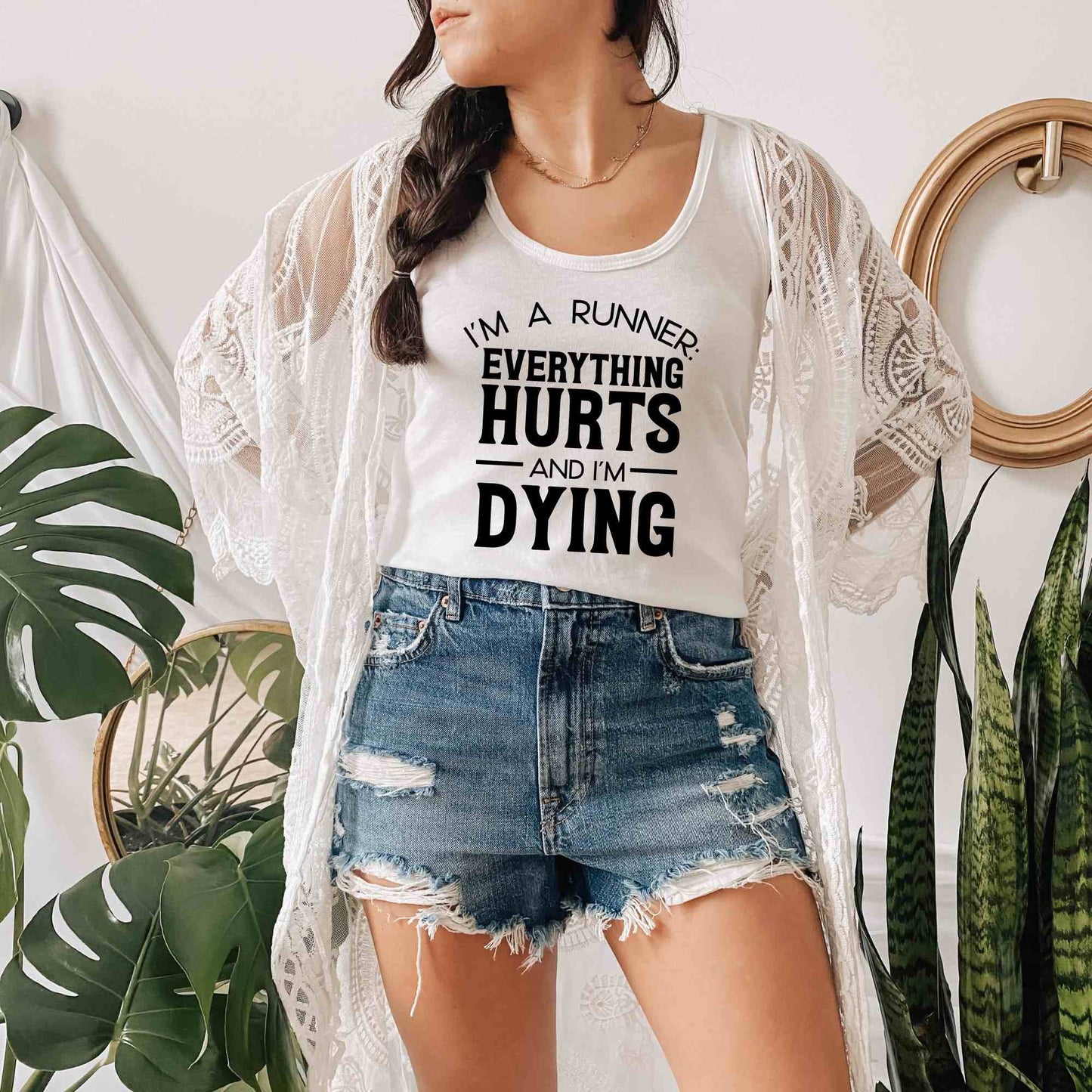 I'm a Runner, Everything Hurts, Running Shirt Women