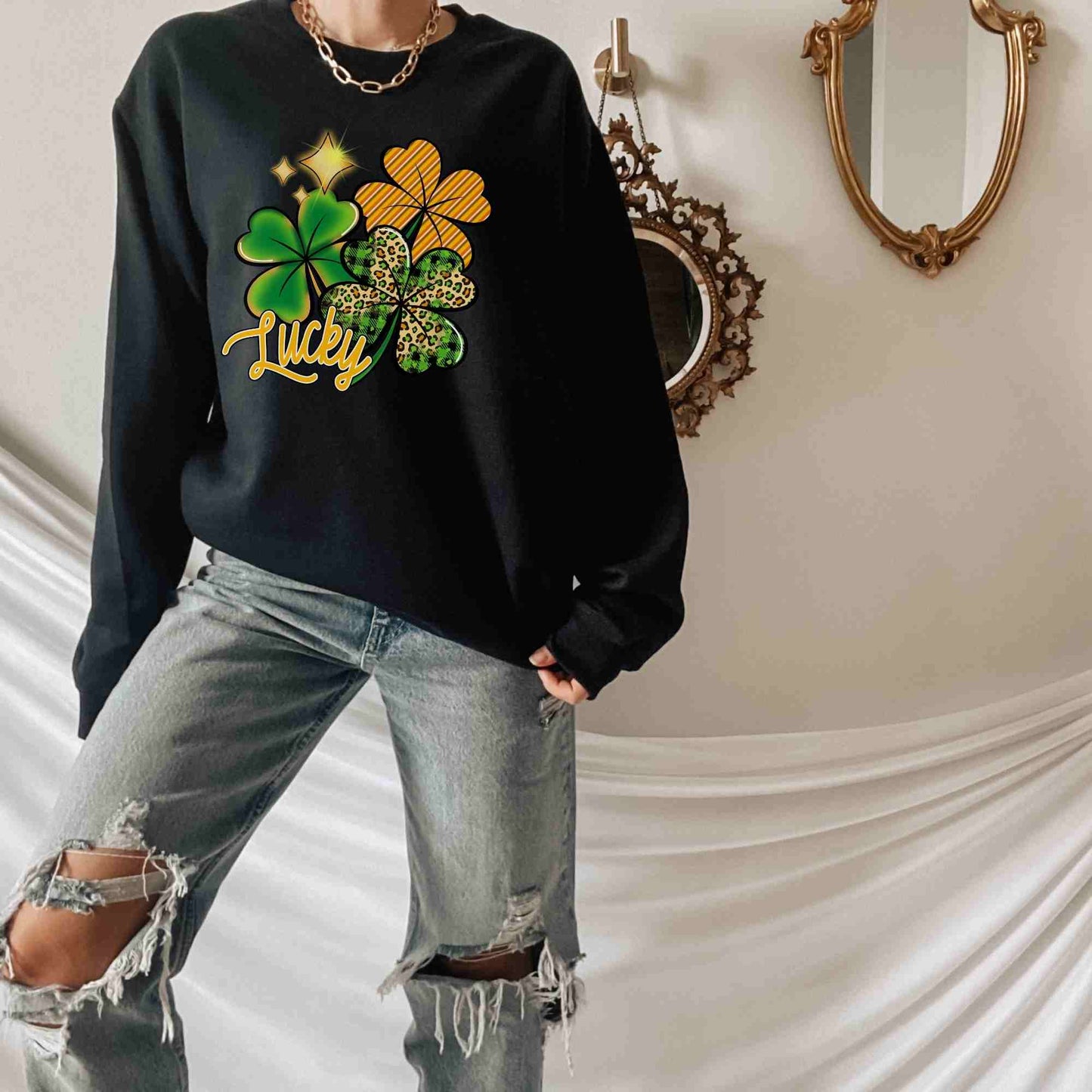 Lucky Clover, Patrick's Day Shirt, Happy St. Patrick's Day Shirt, Cute Shamrock Lucky Clover Shirt