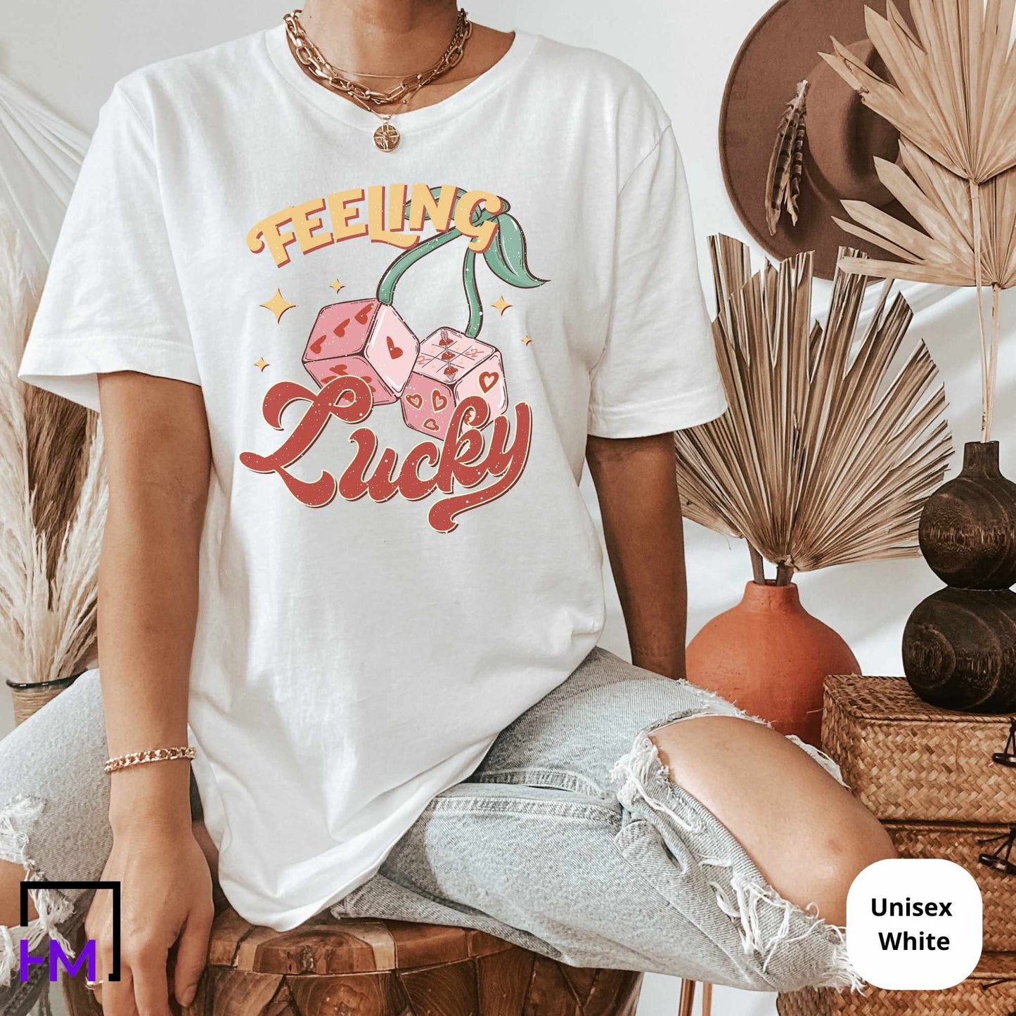 Lucky Shirt, Retro Valentines Day Shirt