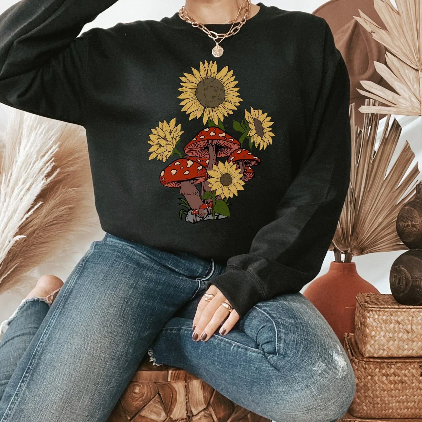 Magic Mushroom Sunflower Shirt