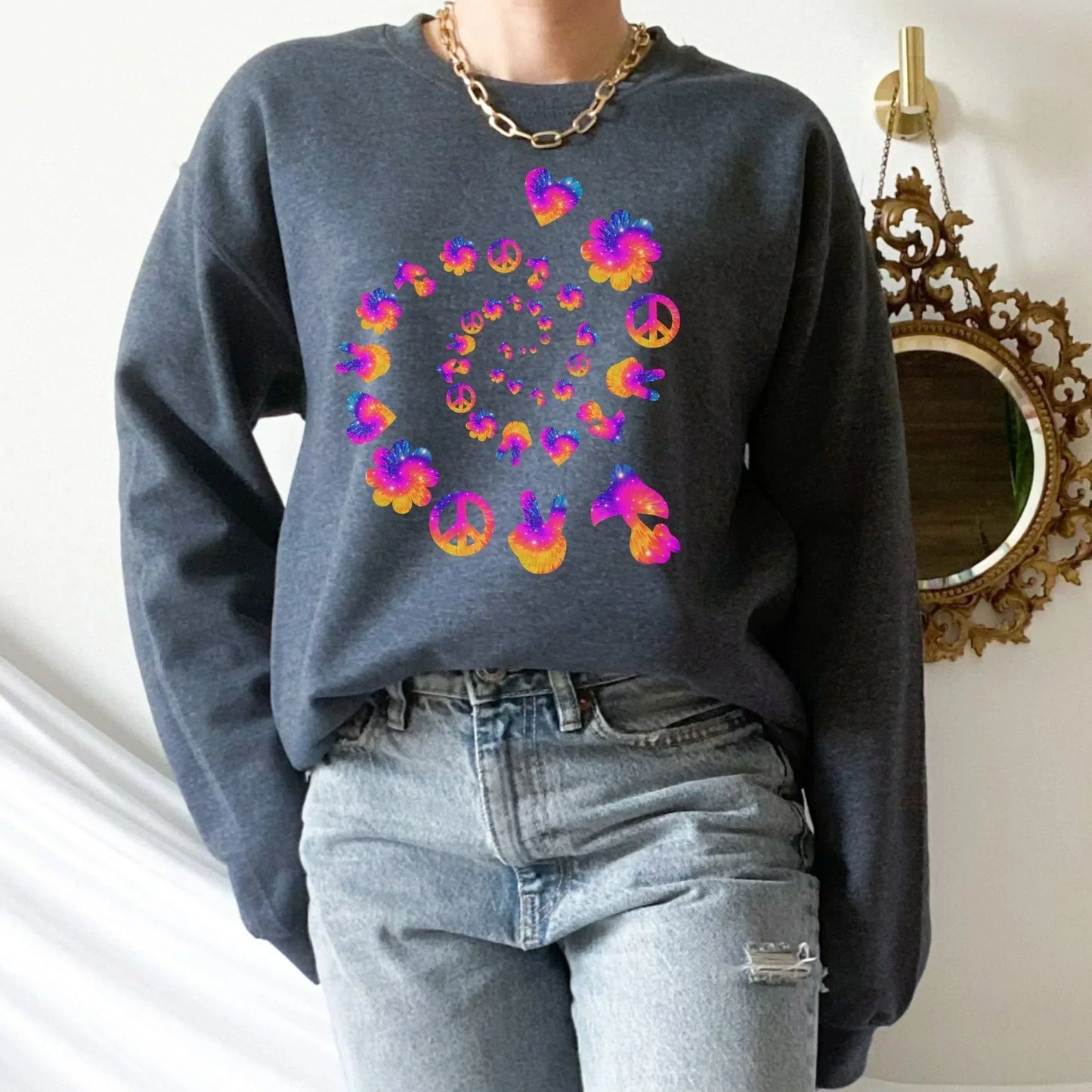 Magic Mushroom Sweater, Moon Sweatshirt, Celestial Shirt, Dark Academia, Goblincore Clothing, Mushroom Hoodie, Moon Child, Herbology, EMO