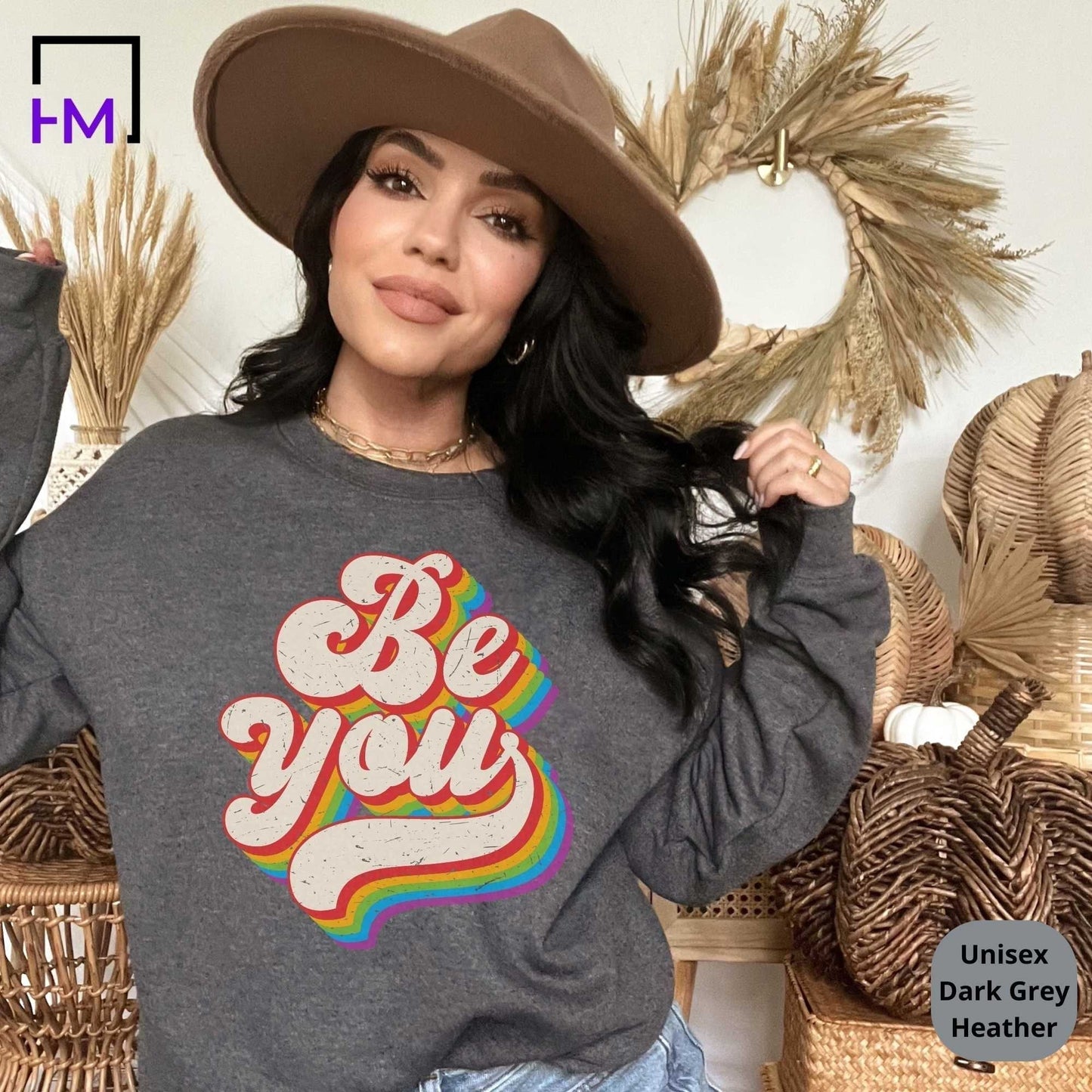 Retro Pride T-Shirts, Human Rights Equality, LGBT Shirt, Love is Love Shirt, Be You Gift, Kindness Graphic Tee, Gay Shirt, Men & Women Tees