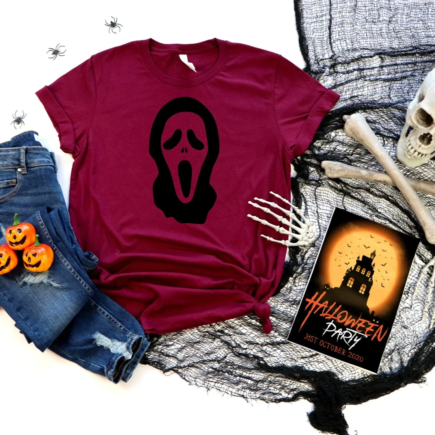 Scream Shirt, Horror Movie Hoodie, Michael Myers Freddy Krueger IT Jason Halloween Sweater, Halloween Crewneck, Halloween Party T-Shirt