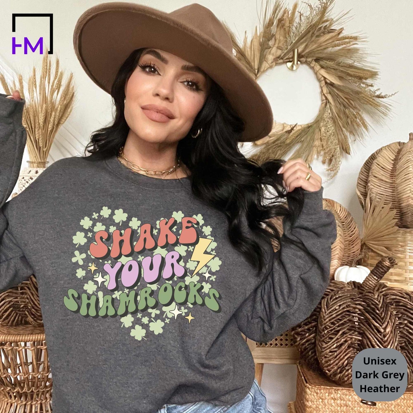 Shake your Shamrock, Funny Retro St. Patty's Day Shirt, Lucky Clover Shirt, Shamrock Clover Shirt, Funny St Patrick Day Shirt