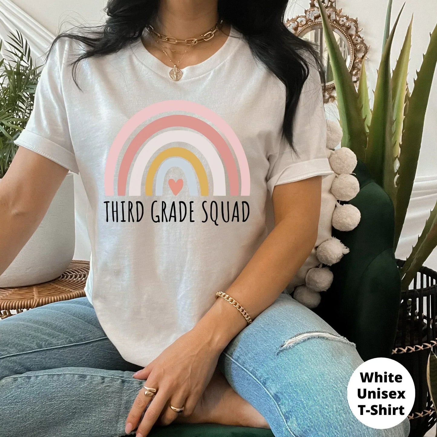 Third Grade Teacher Shirt, 3rd Grade Teacher Gift, Third Grade Teacher Team, Gift For New 3rd Grade Teacher, Rainbow 3rd Grade Teacher