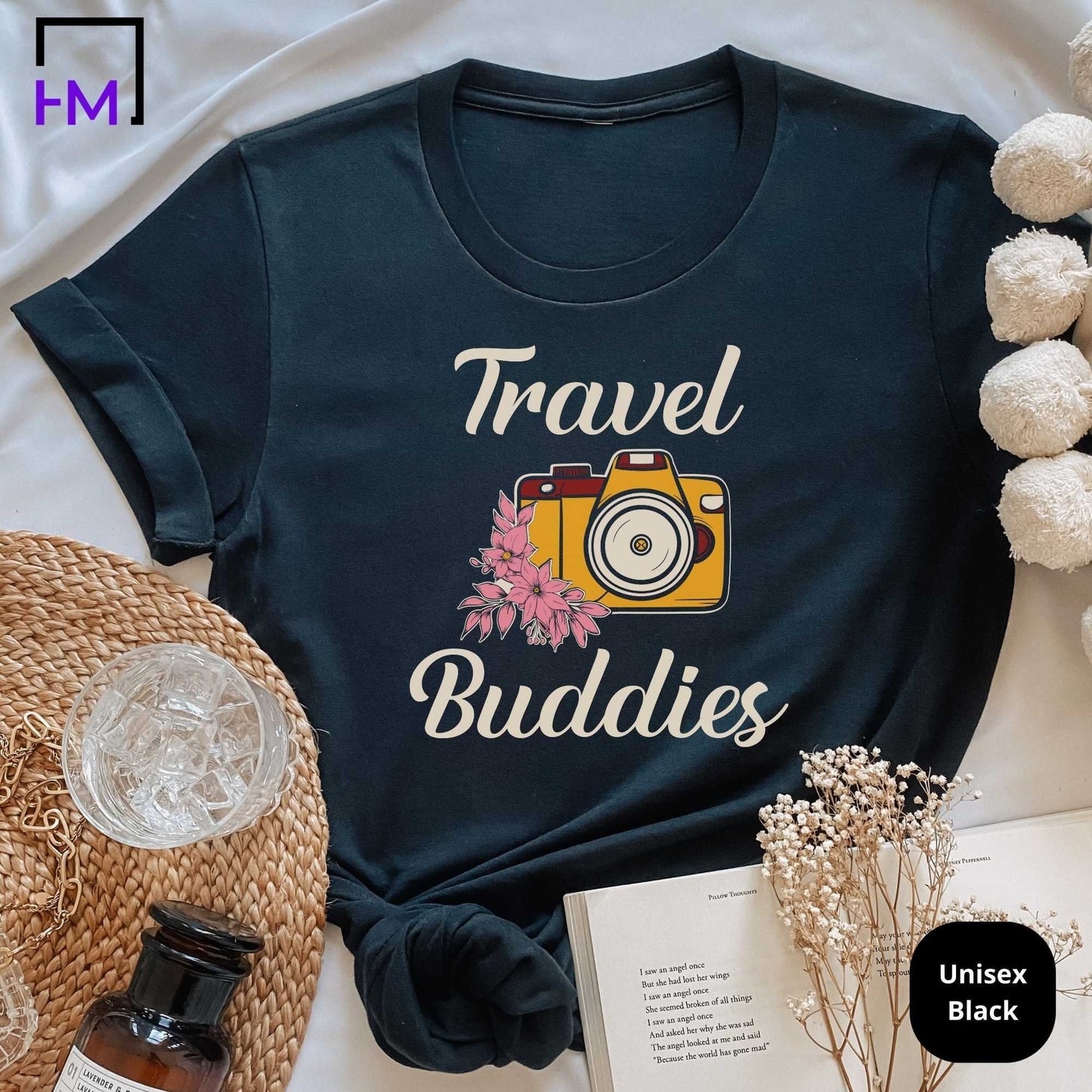 Travel Buddies Shirt, Girls Sisters Trip Gifts