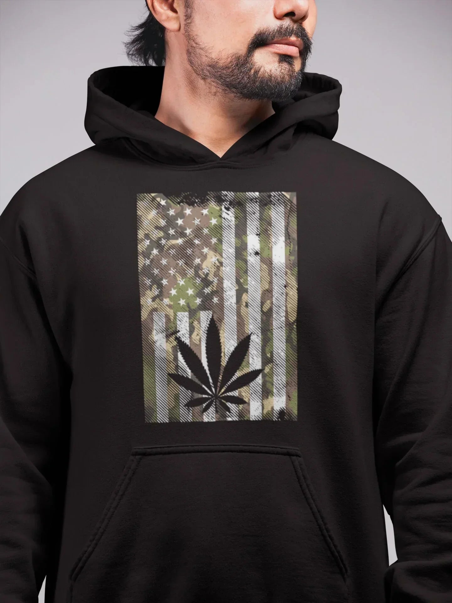 Weed Leaf Camo Flag Stoner Shirt