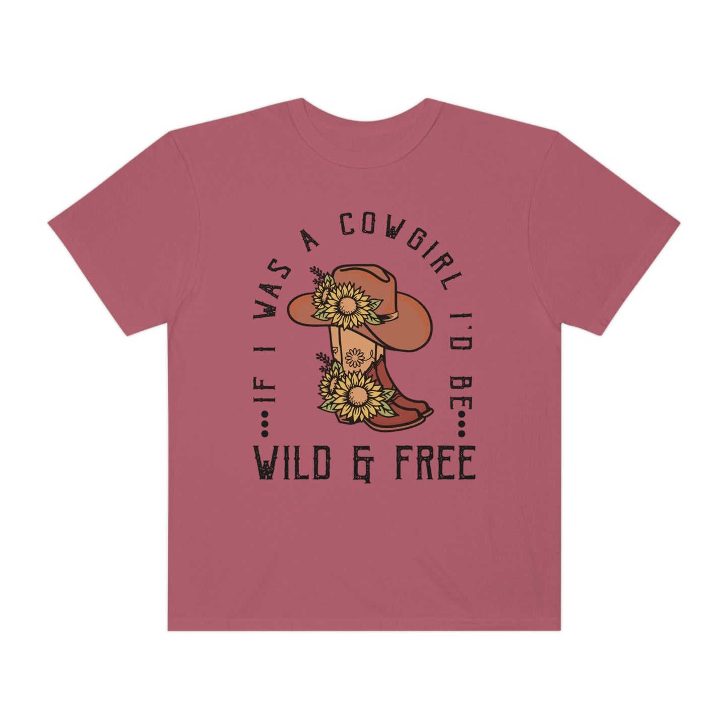 Wild and Free Cowgirl Shirt, Comfort Colors Western Graphic Tee