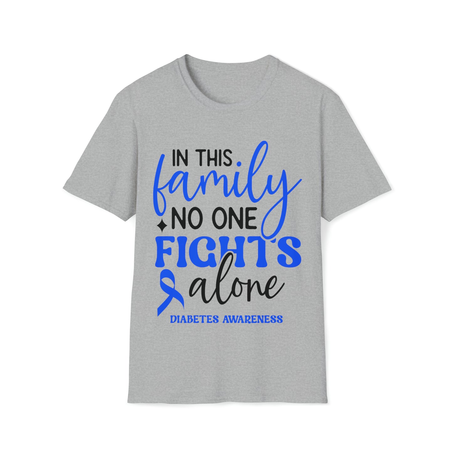 In this Family No One Fights Alone Diabetes Awareness Shirt