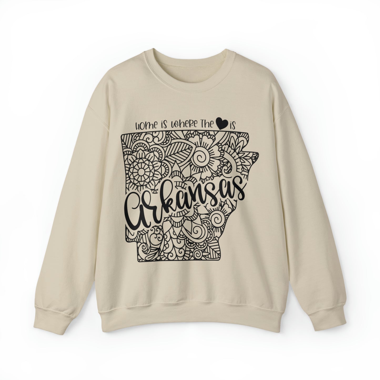 Home is Where the Heart is Arkansas Sweatshirt