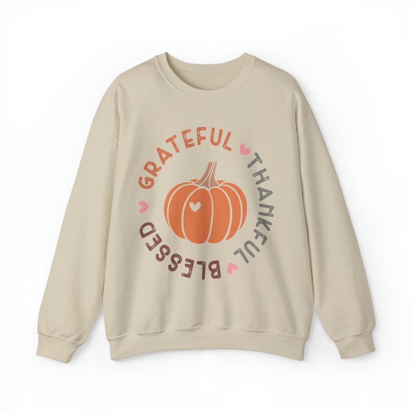 Grateful Thankful Blessed Sweatshirt, Thanksgiving Sweater