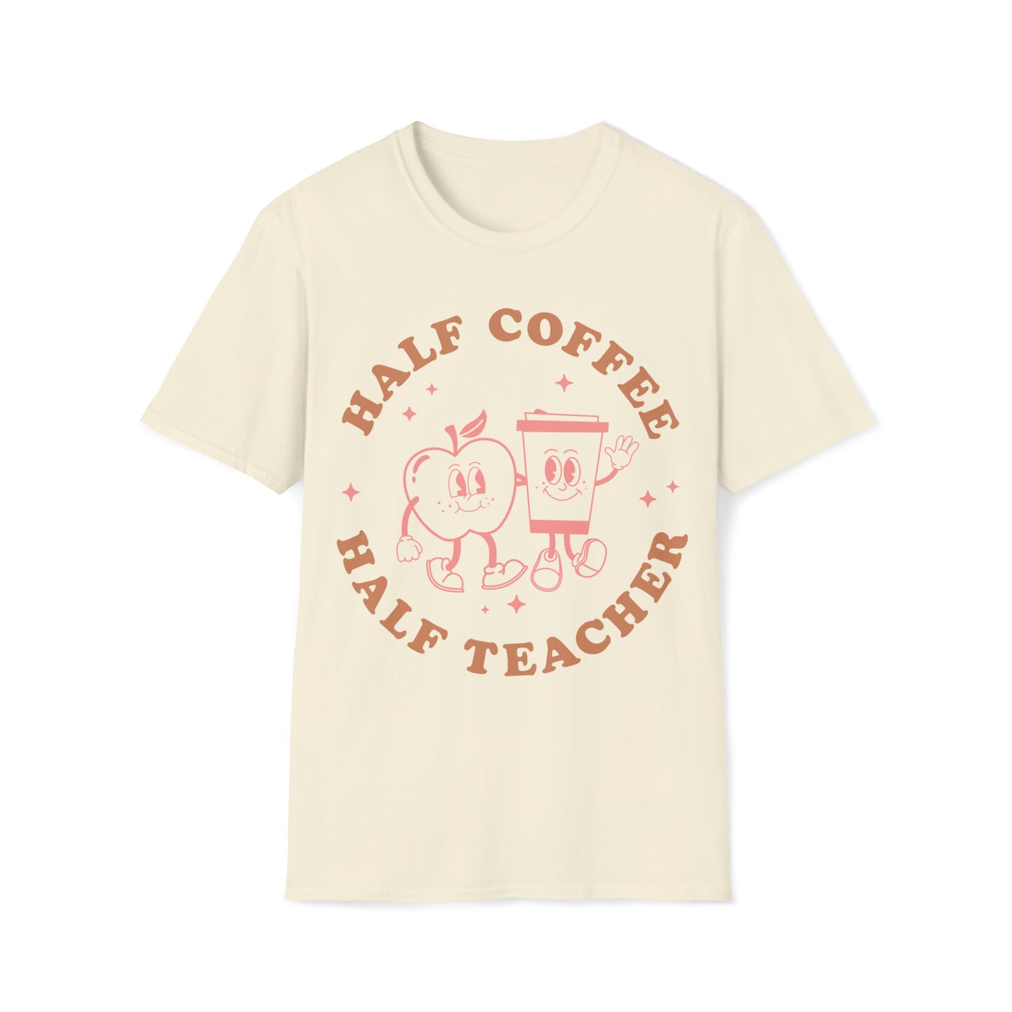 Half Coffee Half Teacher Shirt