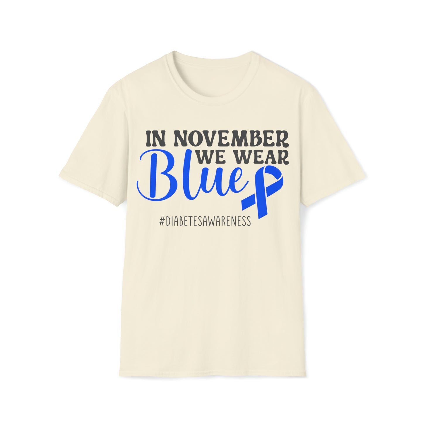 In November We Wear Blue Diabetes Awareness Shirt