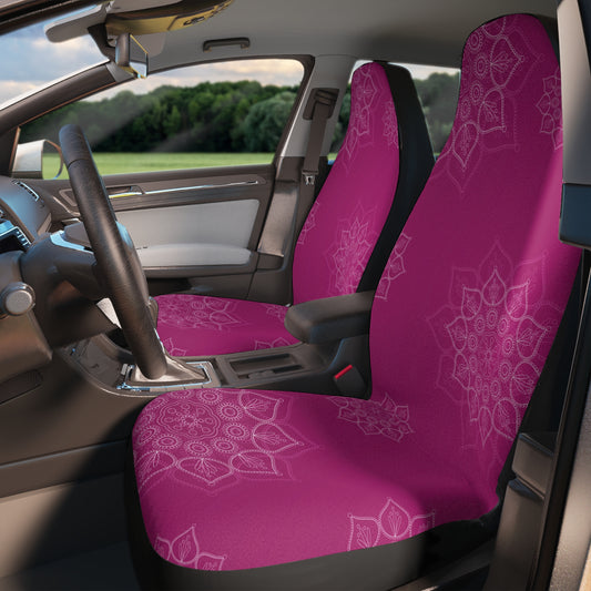 Pink Mandala Car Seat Cover