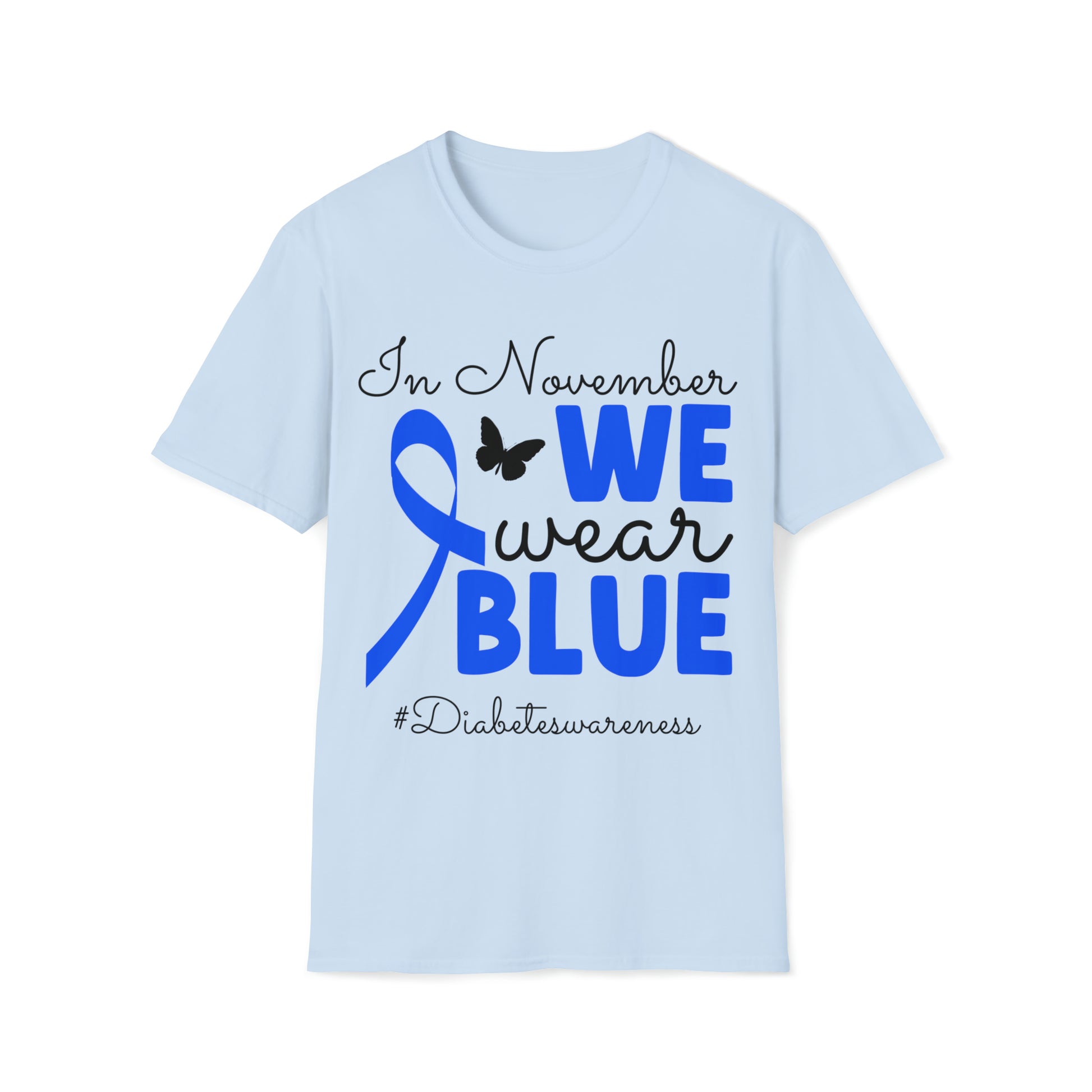 In November We Wear Blue Diabetes Awareness Shirt