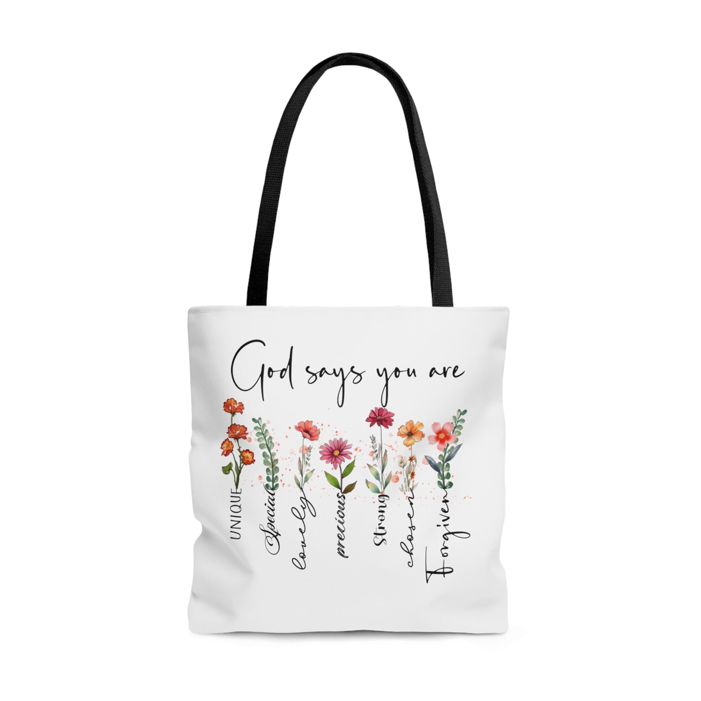 God Says You Are...Inspirational Christian Tote Bag