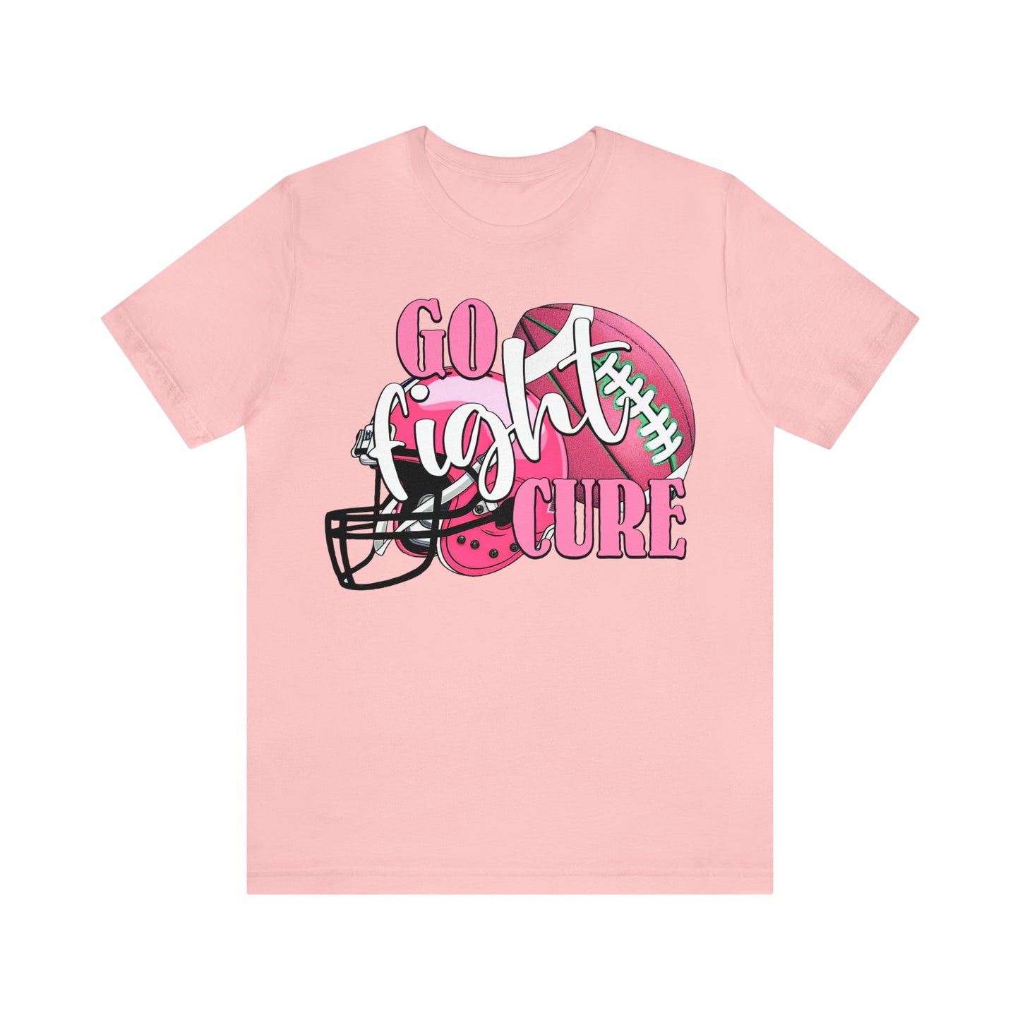 Go Fight Cure Football Breast Cancer Awareness Shirt