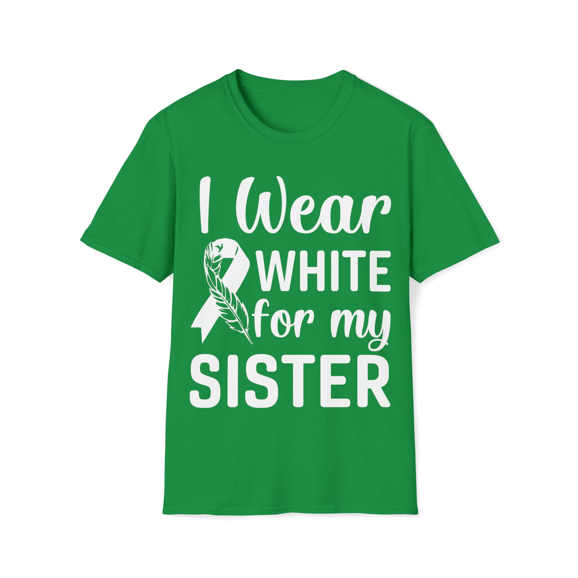 I Wear White for My Sister Lung Cancer Awareness Shirt