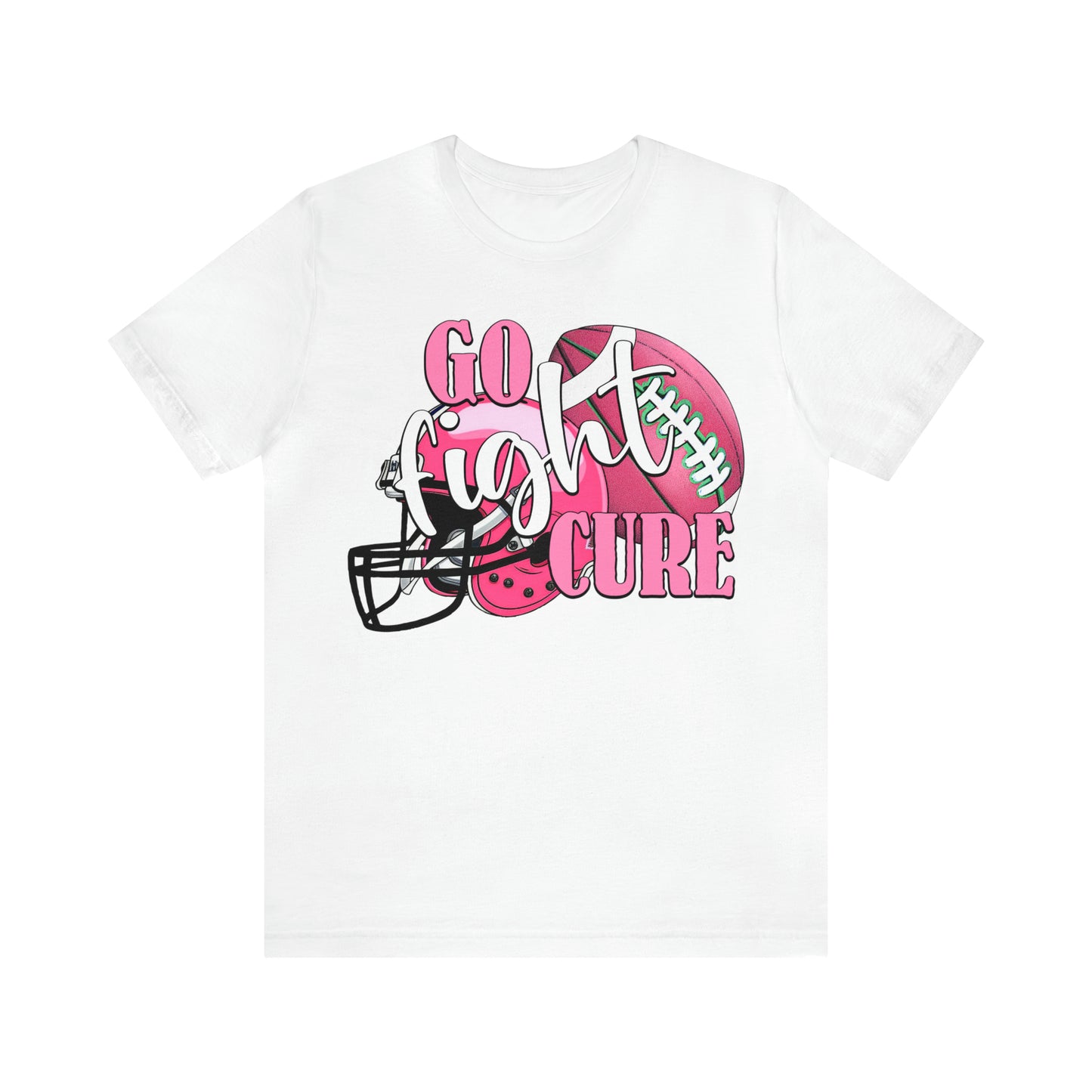 Go Fight Cure Football Breast Cancer Awareness Shirt