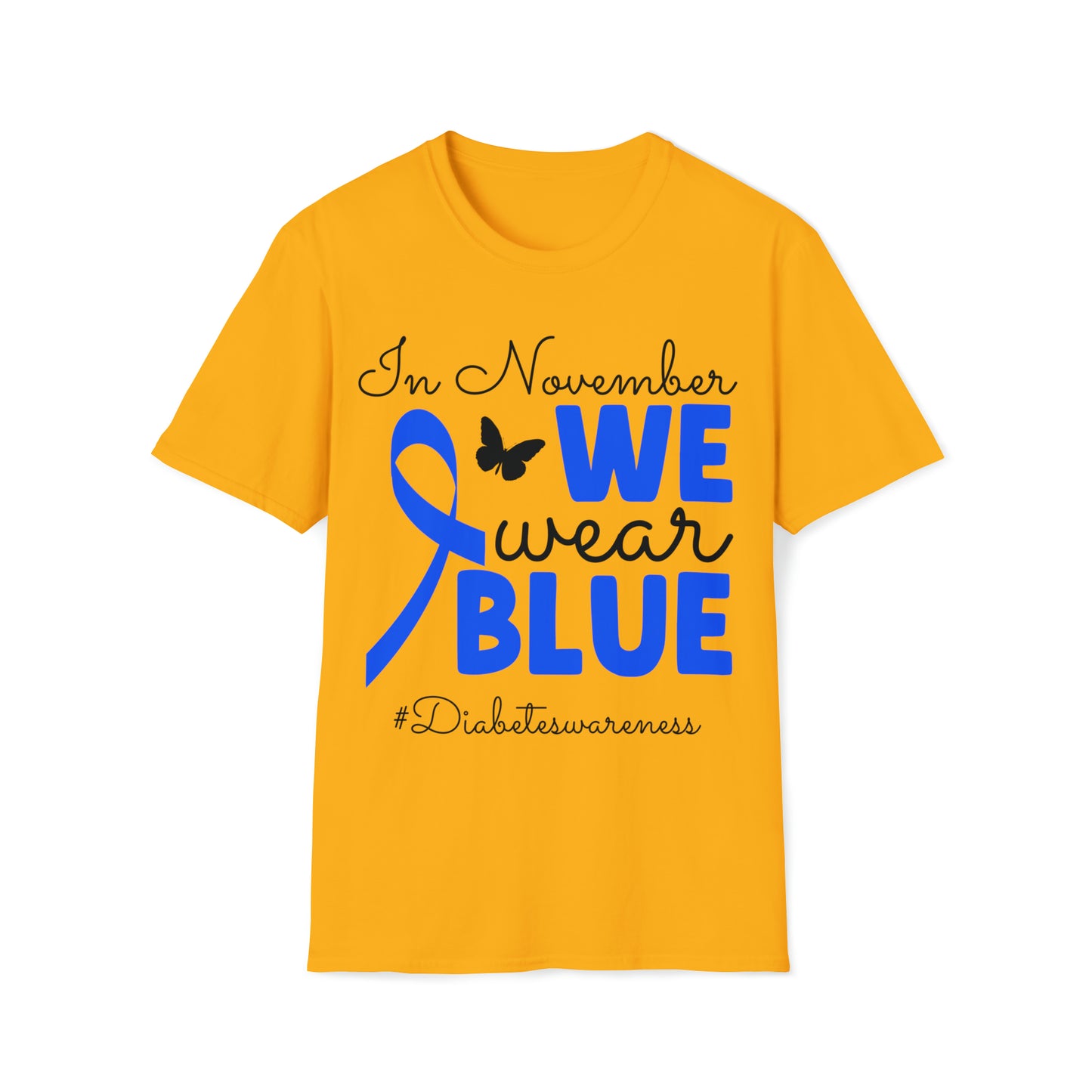 In November We Wear Blue Diabetes Awareness Shirt