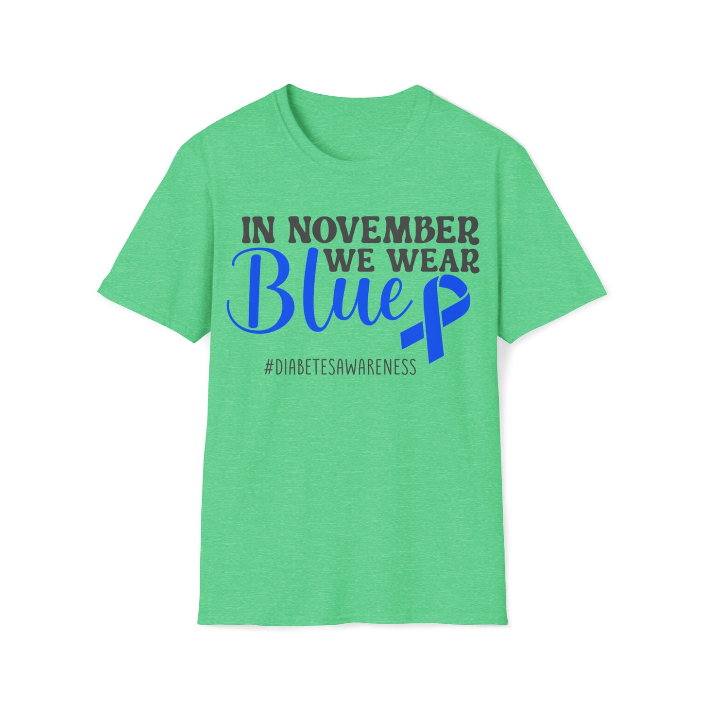 In November We Wear Blue Diabetes Awareness Shirt